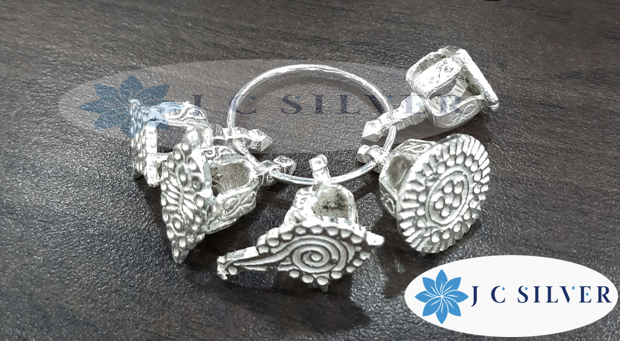 UDUPI GOPI MUDRA / Traditional Sandhyavandana Pure 925 Silver Panch MUDRA / Mudre Set Small