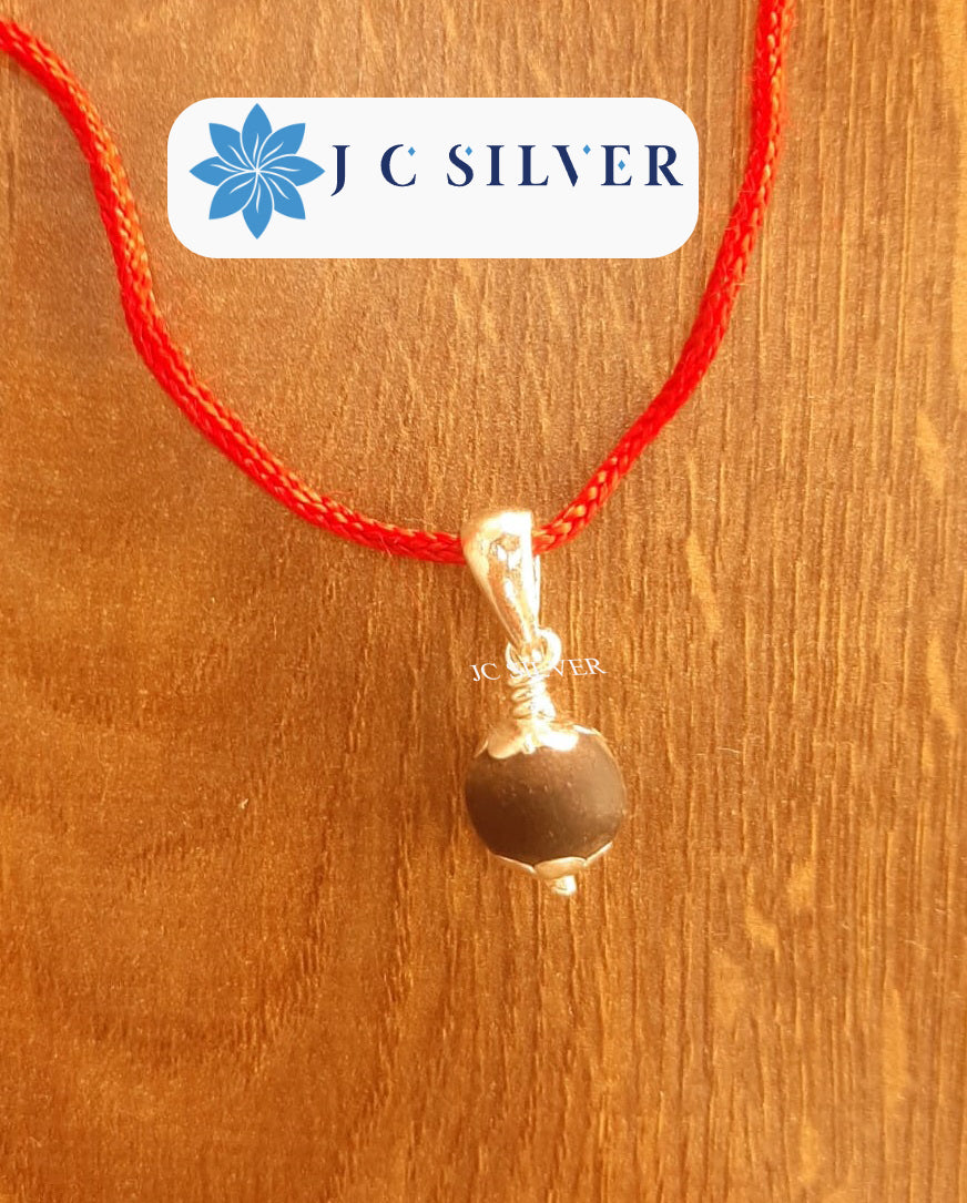 KARUNGALI BEAD 100% NATURAL PURE SILVER PENDANT FOR MEN & WOMEN ALSO FOR KIDS