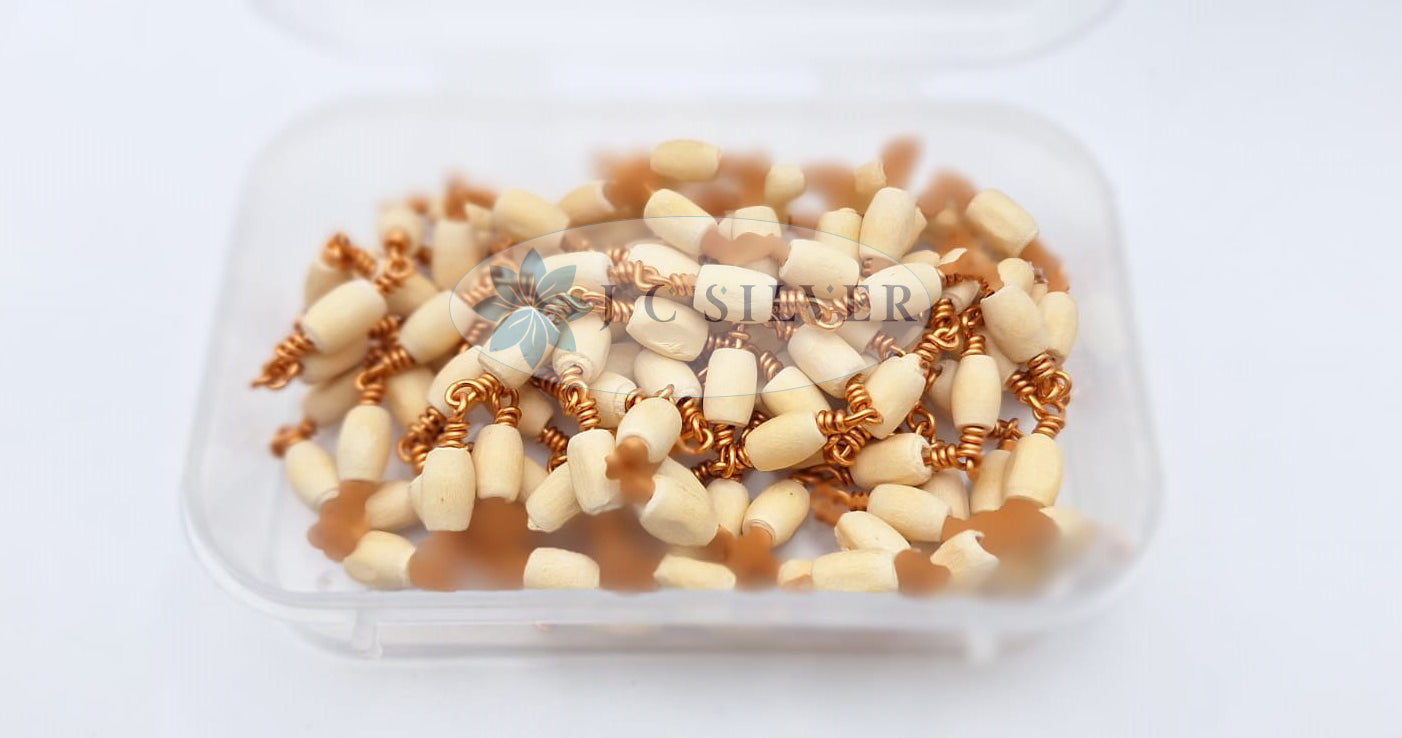 Tulasi Mala Beads with Strong Copper Thread/Wire-Pooja/Japa/Prayer Tulsi Mala 54 beads / 108 beads ayyappa mala