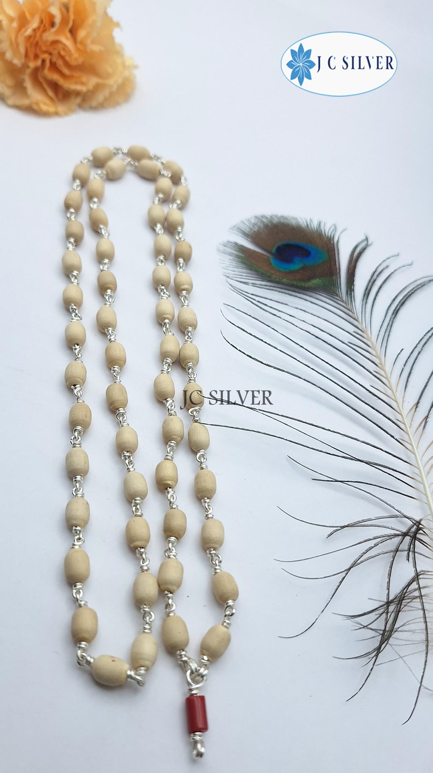 Pure 925 SILVER Original Tulsi Mani Chain Without Capping
