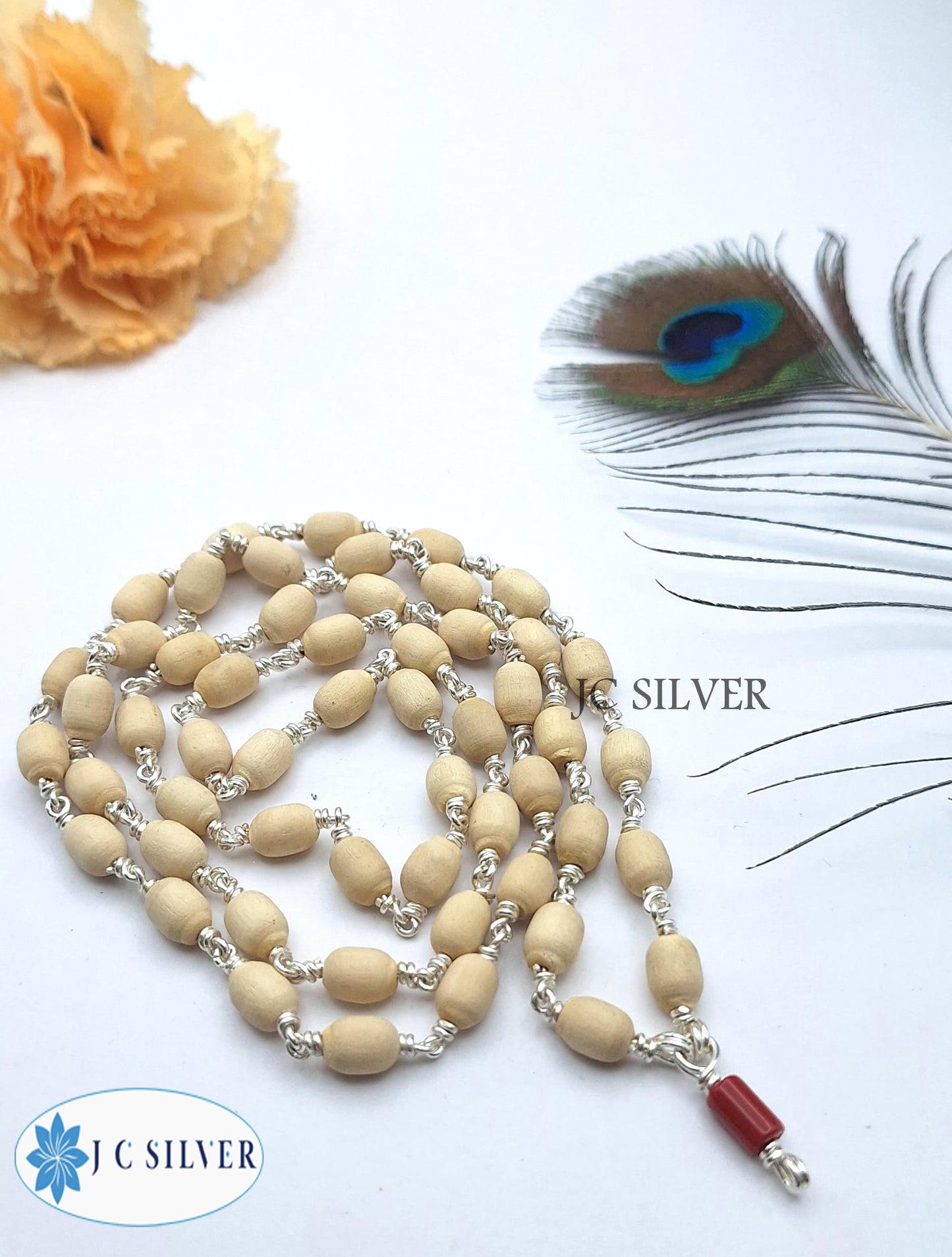 Pure 925 SILVER Original Tulsi Mani Chain Without Capping