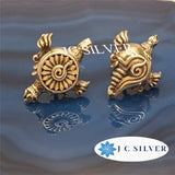 shanka Chakra earrings pure 925 silver FOR MEN, BOY WOMEN suitable for all Vaisnava devotees