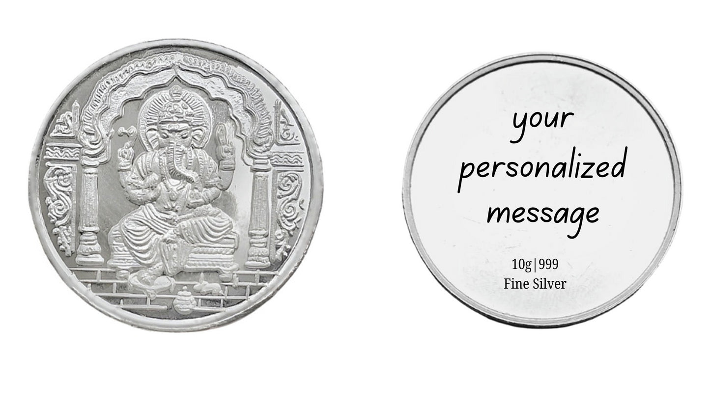 pure 999  Personalised text / image silver coin laser printing