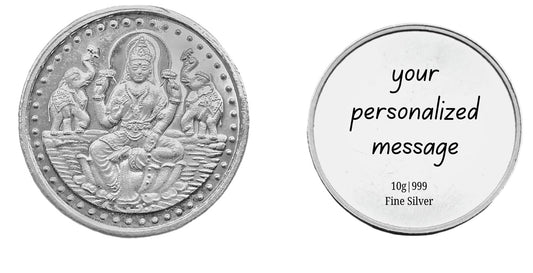 pure 999  Personalised text / image silver coin laser printing