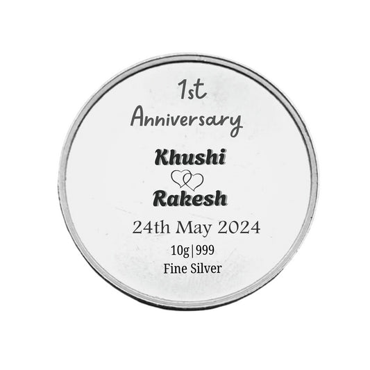 customized silver coin with photo and text bulk order base