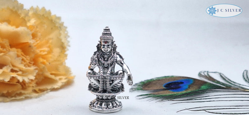 AYYAPPA SWAMY IDOL PURE 925 SILVER