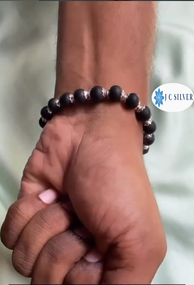 karungali beads stretchable bracelet 8mm