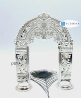 SILVER PRABHAVALI pure 925 silver Prabhavali Frame | Prabhawal | silver Arch for Home | Prabhavali silver Frame | silver Arch | Prabhaval | silver Prabhavalli