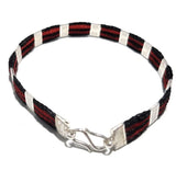 black thread bracelet for men &  boys Black &  red & black Flat Type