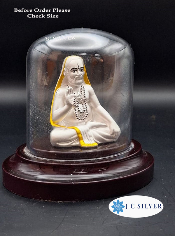 Raghavendra Swami 999 Pure Silver Idol