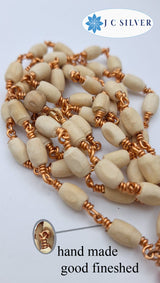 Tulasi Mala Beads with Strong Copper Thread/Wire-Pooja/Japa/Prayer Tulsi Mala  54 beads / 108 beads ayyappa mala