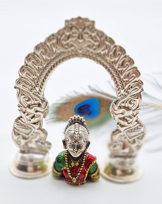 gowri Devi Idol 1.2 inches/ 3cm Handmade, 15g Grams, with Enamel Paint Patina Antique Finish,