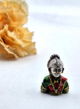 gowri Devi Idol 1.2 inches/ 3cm Handmade, 15g Grams, with Enamel Paint Patina Antique Finish,