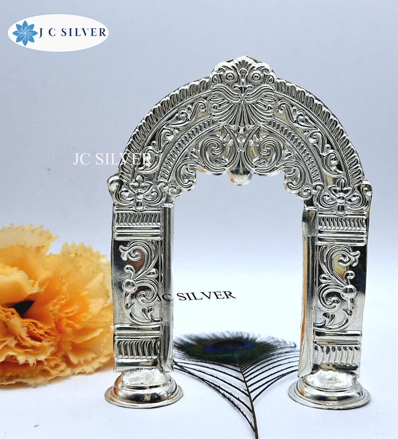 SILVER PRABHAVALI pure 925 silver Prabhavali Frame | Prabhawal | silver Arch for Home | Prabhavali silver Frame | silver Arch | Prabhaval | silver Prabhavalli