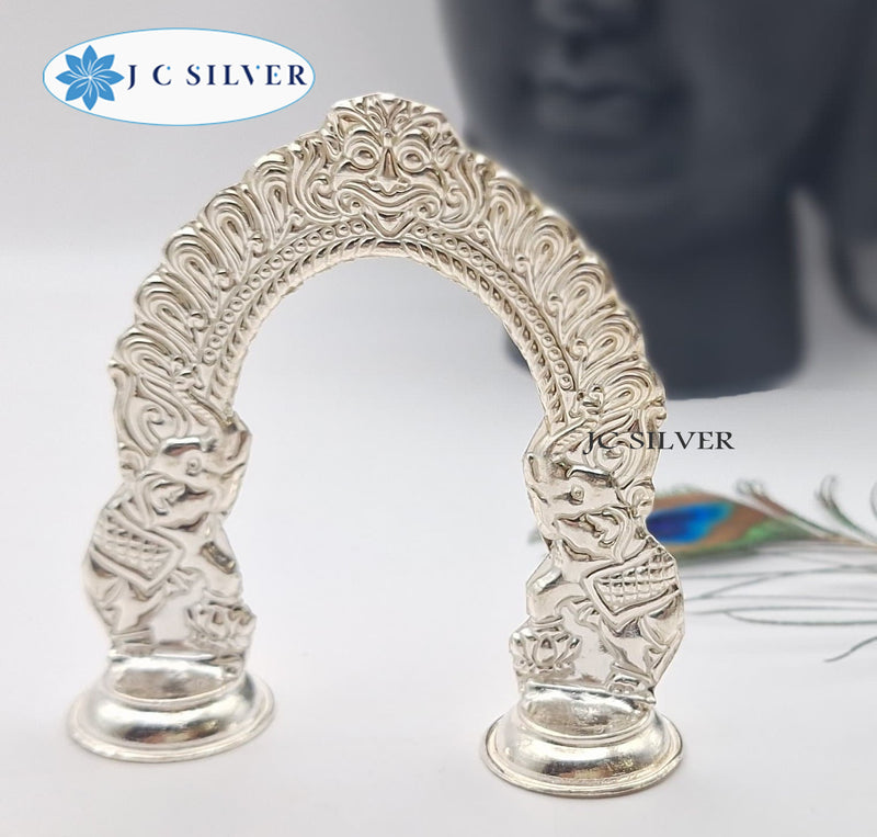 SILVER PRABHAVALI pure 925 silver Prabhavali Frame | Prabhawal | silver Arch for Home | Prabhavali silver Frame | silver Arch | Prabhaval | silver Prabhavalli