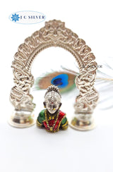 SILVER PRABHAVALI pure 925 silver Prabhavali Frame | Prabhawal | silver Arch for Home | Prabhavali silver Frame | silver Arch | Prabhaval | silver Prabhavalli