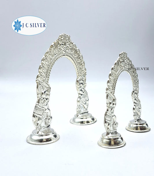 SILVER PRABHAVALI pure 925 silver Prabhavali Frame | Prabhawal | silver Arch for Home | Prabhavali silver Frame | silver Arch | Prabhaval | silver Prabhavalli